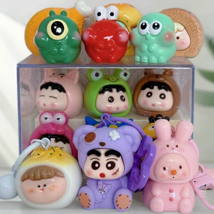 【随单发】糖果色diy钥匙扣 萌粒