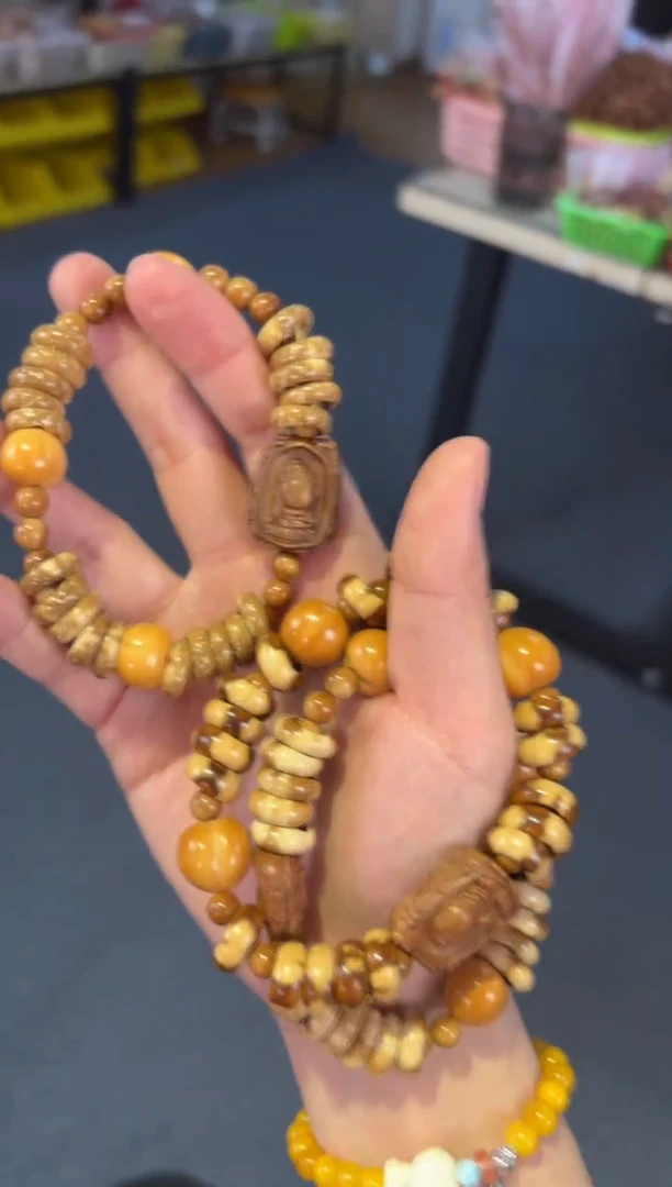 吊坠菩提根/象牙果 紫金鼠甜甜圈【空空佛】手串