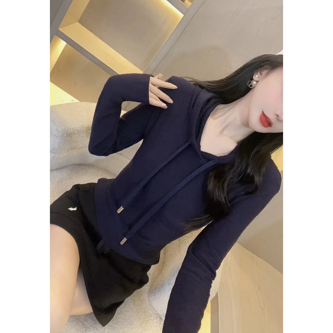 小尹220戴帽衫外套女长袖秋装修身