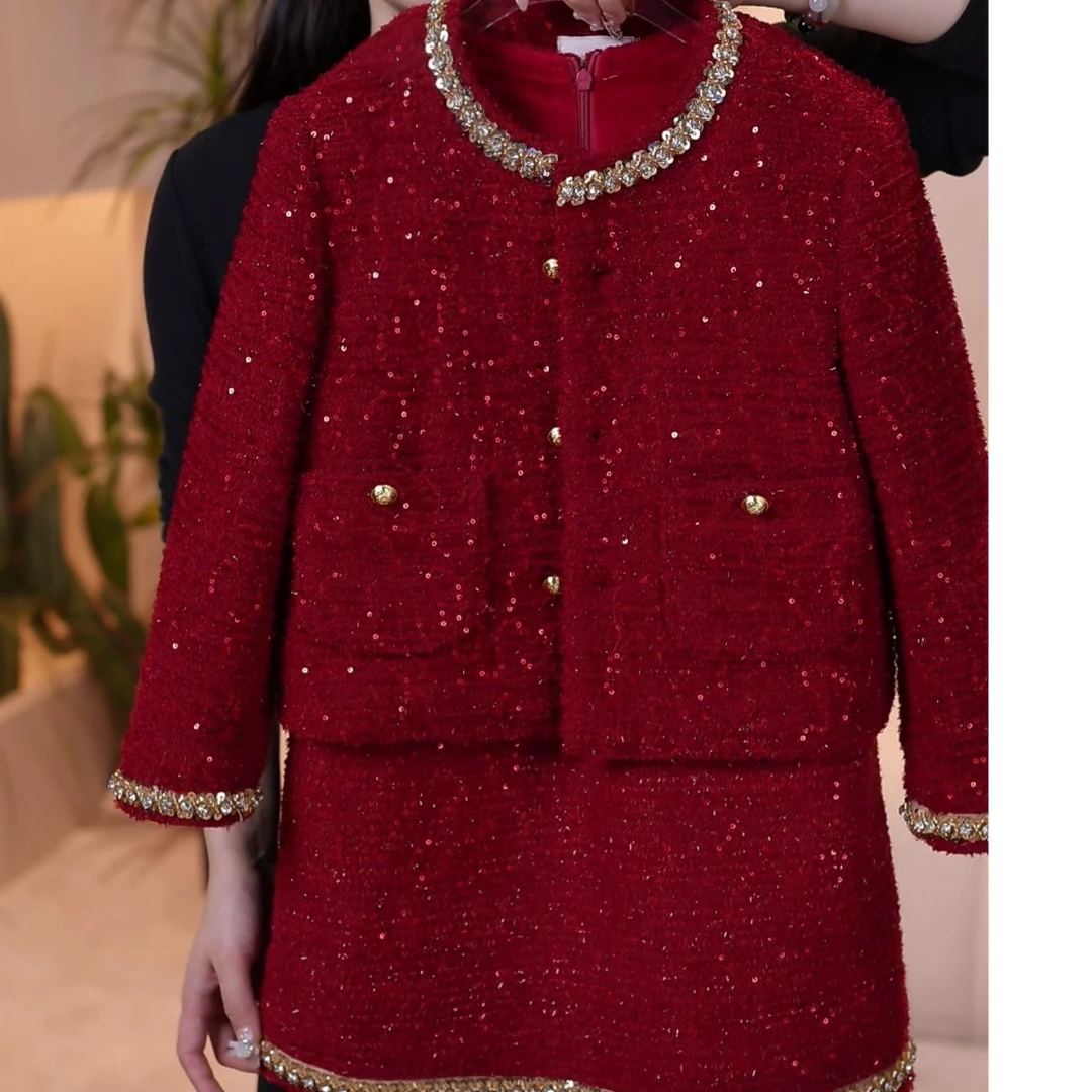 【万象城】幂公主高级定制2024新款新年款小香风套装MJD243410