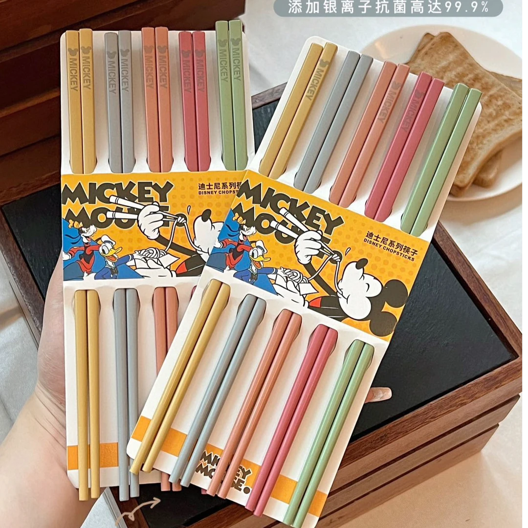 五彩光板合金筷一盒10双