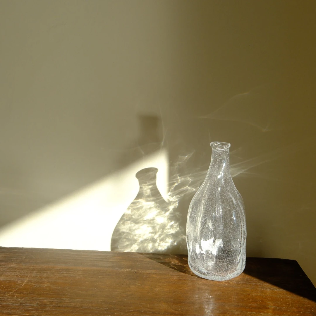 花间事手作琉璃花器圆肚8*18