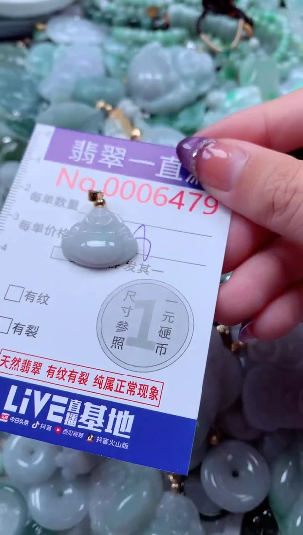 翡翠未镶嵌吊坠(不含链)6479