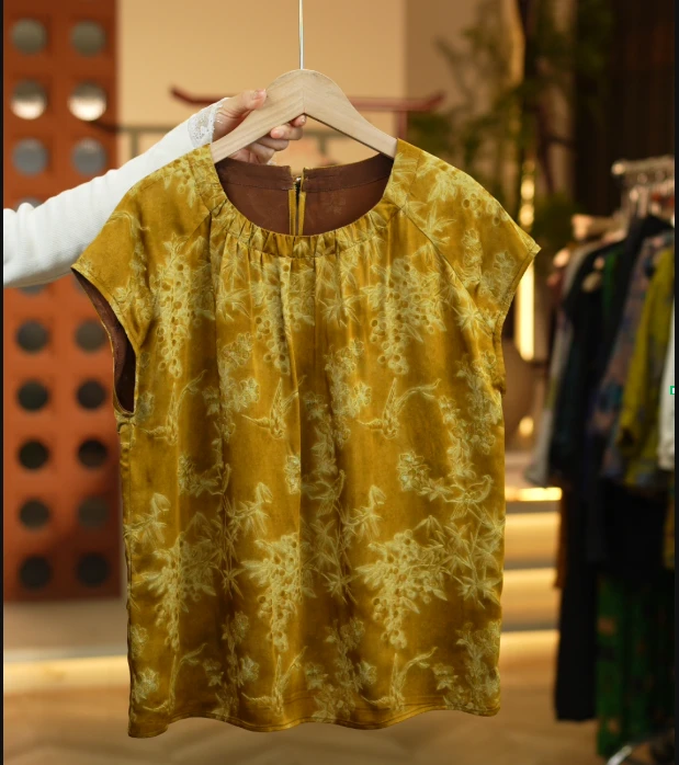 灵雀衫《非遗美学》2486新中式复古国风圆领无袖上衣