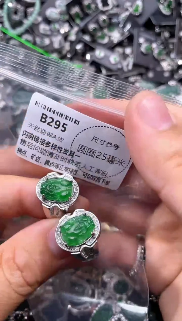 翡翠未镶嵌颈饰B295戒指 多样性发其一