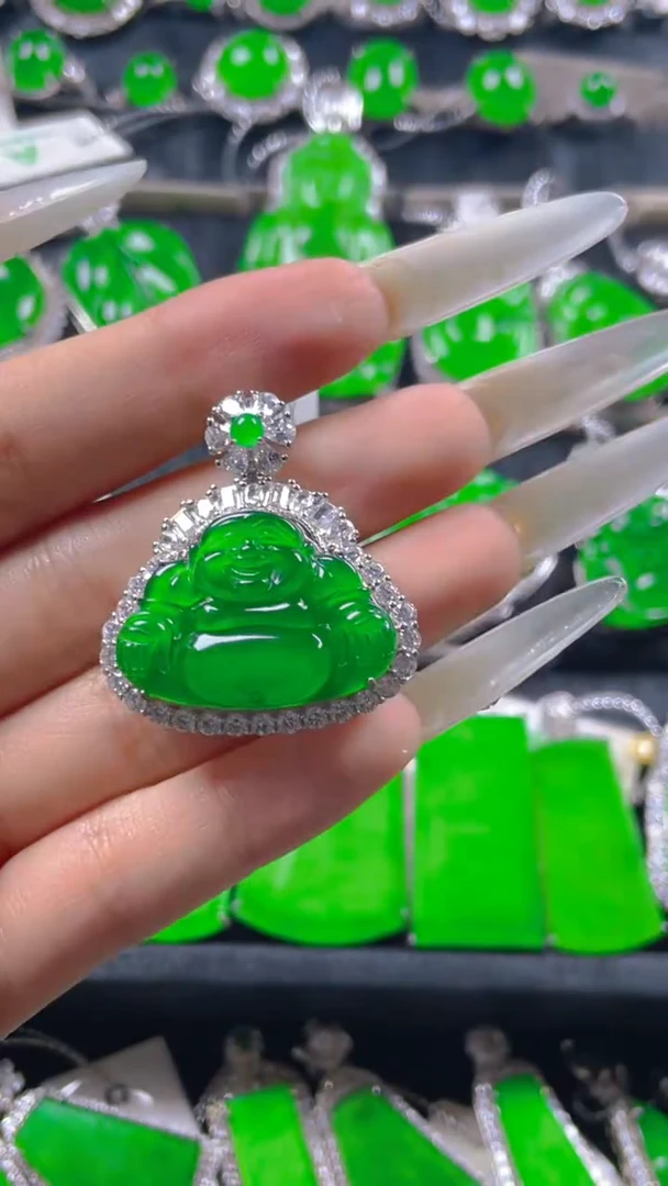 颈饰银S925镶嵌翡翠11