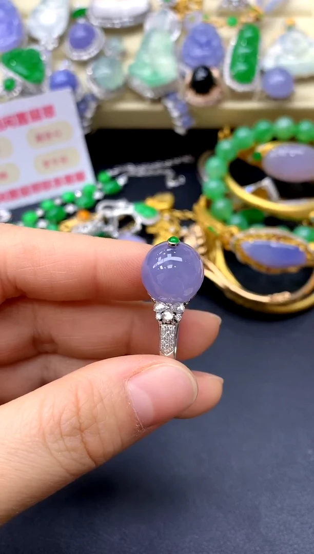 18K金镶嵌戒指翡翠248-中国好珍宝