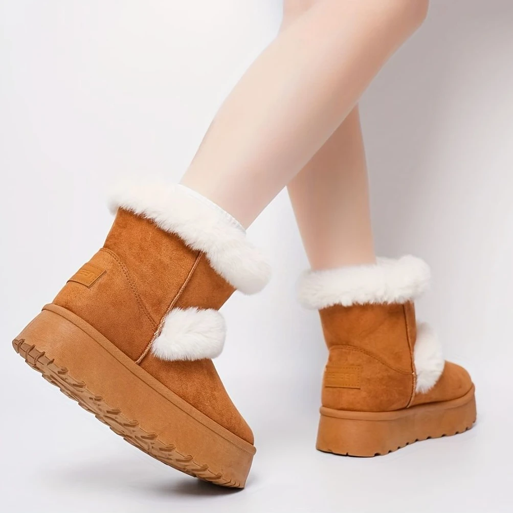 高帮棉鞋25冬季加绒保暖休闲雪地靴