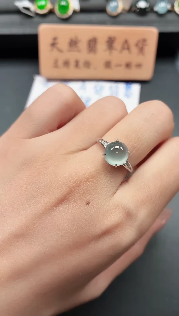 银S925镶嵌戒指翡翠111111