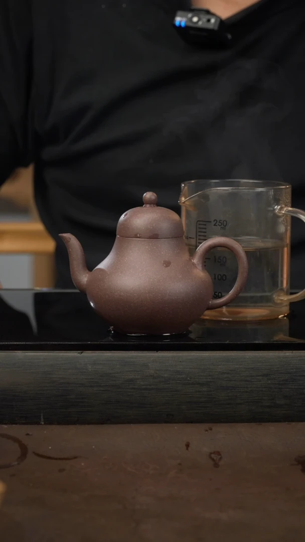 茶壶紫砂21，梨形，紫泥，150cc