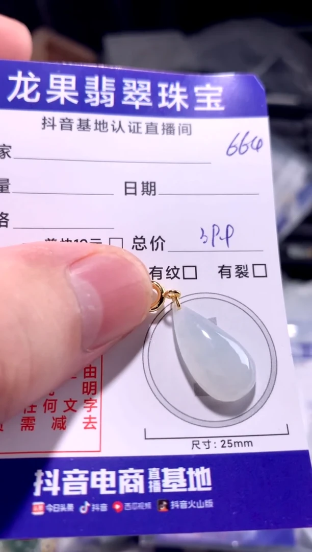 颈饰未镶嵌翡翠水滴664