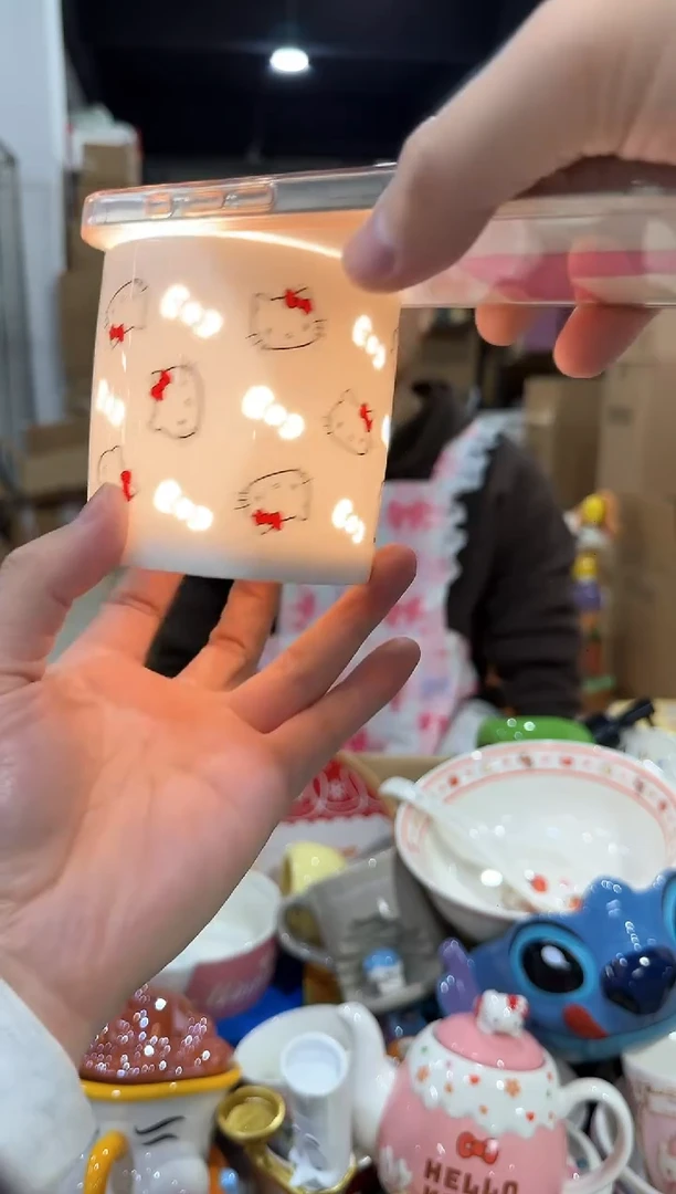 瓷片kt猫镂空水杯