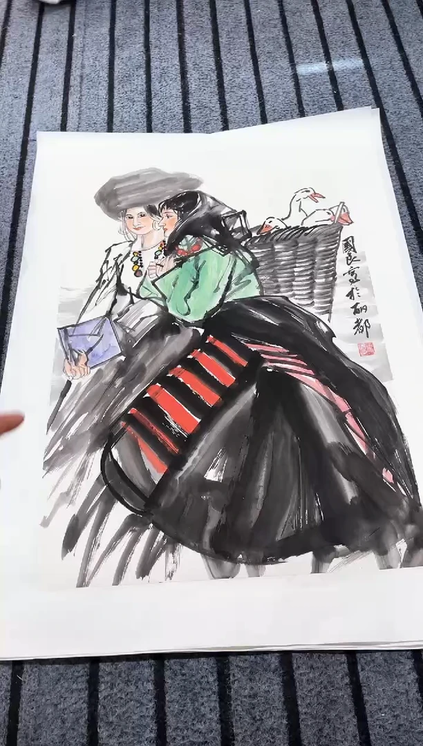 精品国画人物作品