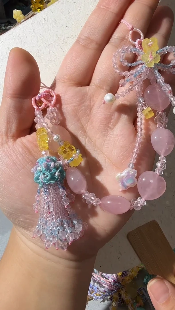 手链琥珀未镶嵌琥珀水晶手链手机挂多样性发货