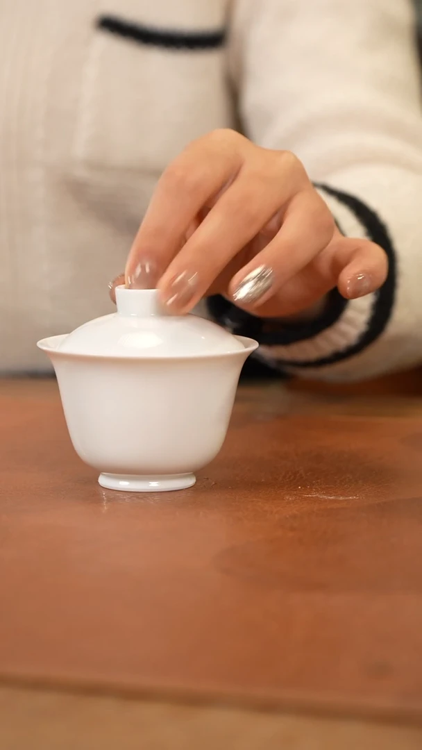 【闪购商品】杯景德镇白胎岩茶盖碗