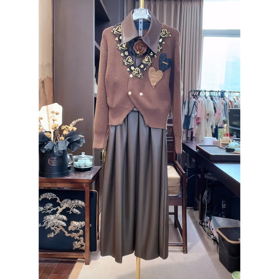 芙娜妮新款2025洋气衣服一整套气质穿搭显瘦女装套装F2431946