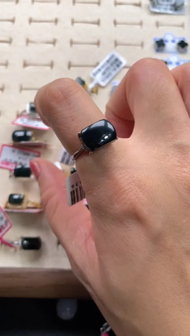 【闪购商品】翡翠戒指银S925镶嵌22222222    6