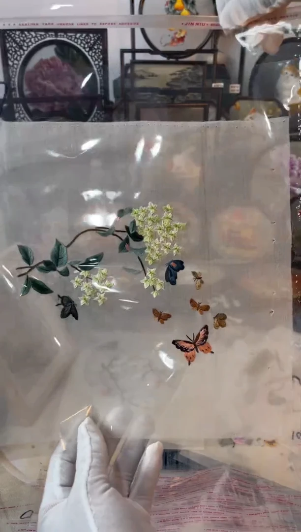 织绣纯手工苏绣双面绣绣片137