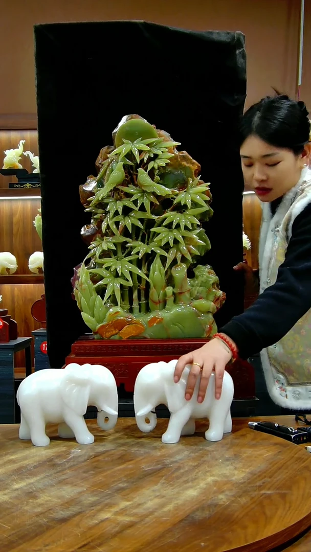 石材爱****)尤精品摆件家居摆件