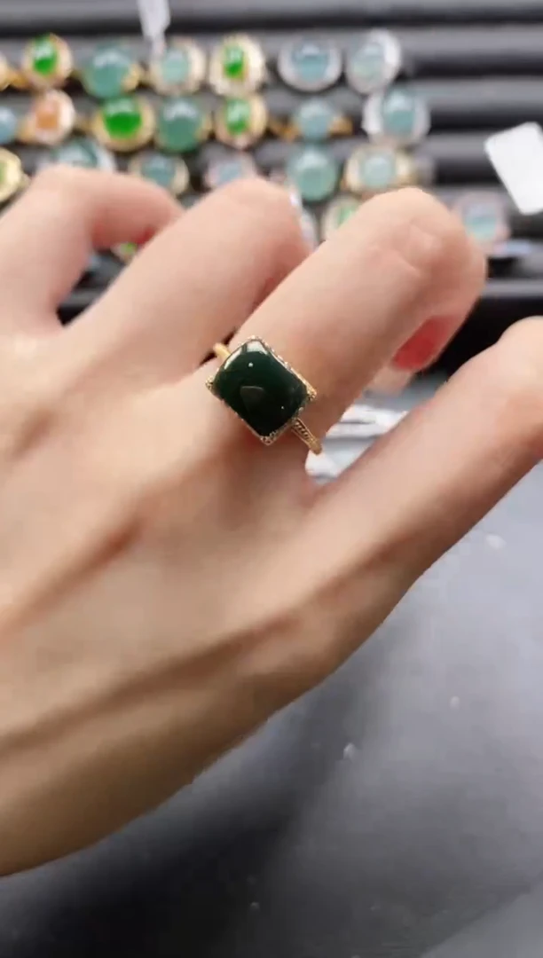 【闪购商品】翡翠戒指银S925镶嵌51151