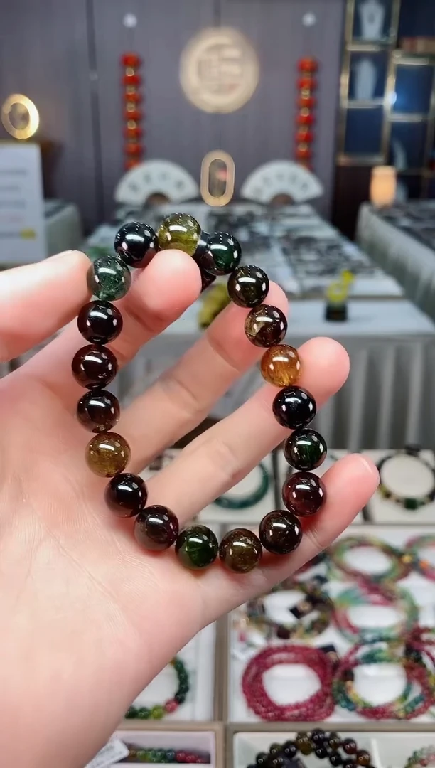 未镶嵌老矿碧玺单圈手串碧玺xion多样性发货一条