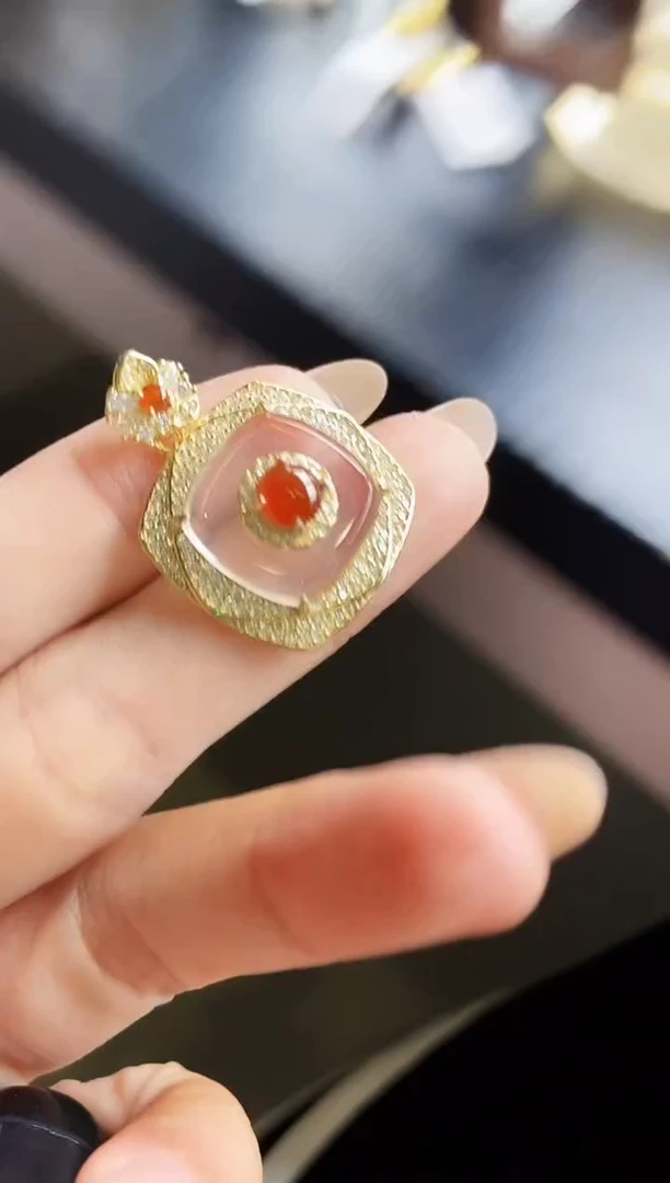 颈饰银S925镶嵌翡翠12