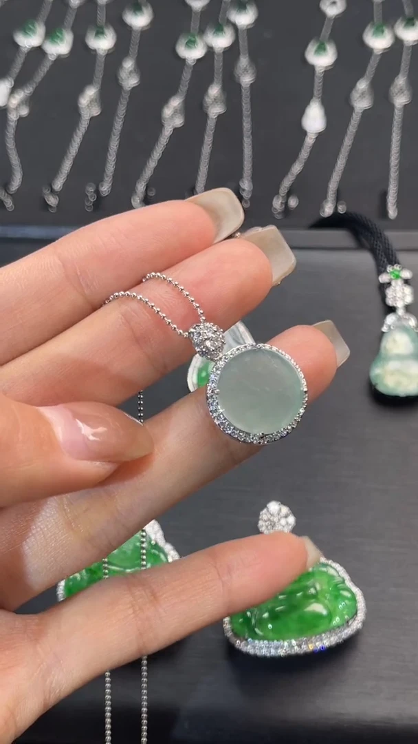【闪购商品】翡翠吊坠(不含链)合金无事牌吊坠