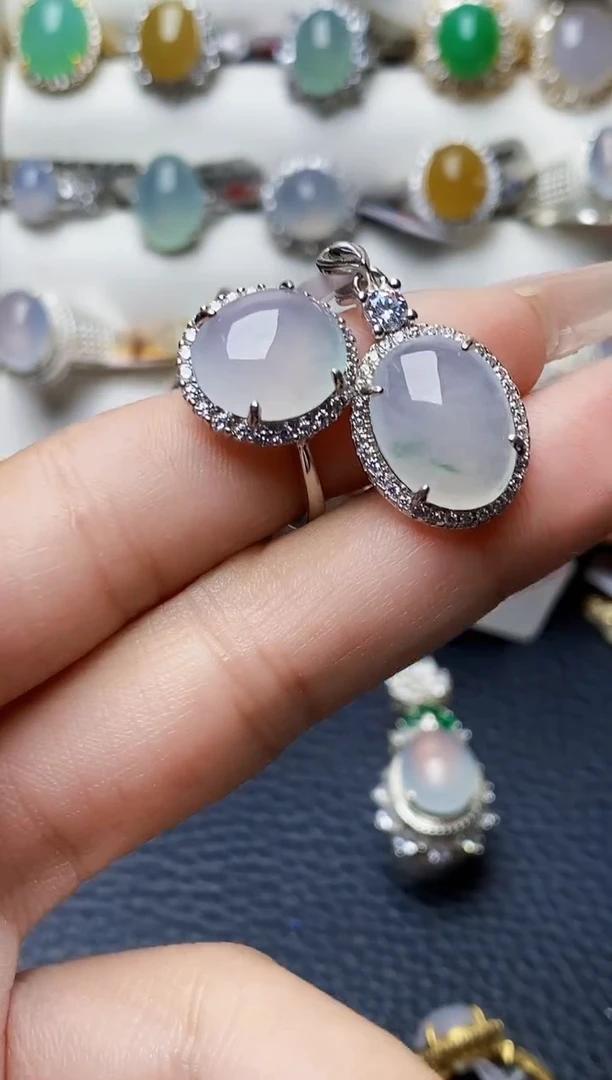 银S925镶嵌戒指翡翠3015