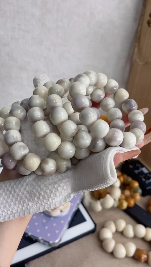 【闪购商品】菩提根/象牙果手串m404干磨芋泥波波汉堡14*15mm