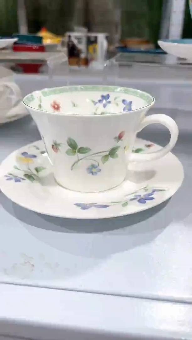 杯子陶（简装）咖啡杯碟一套