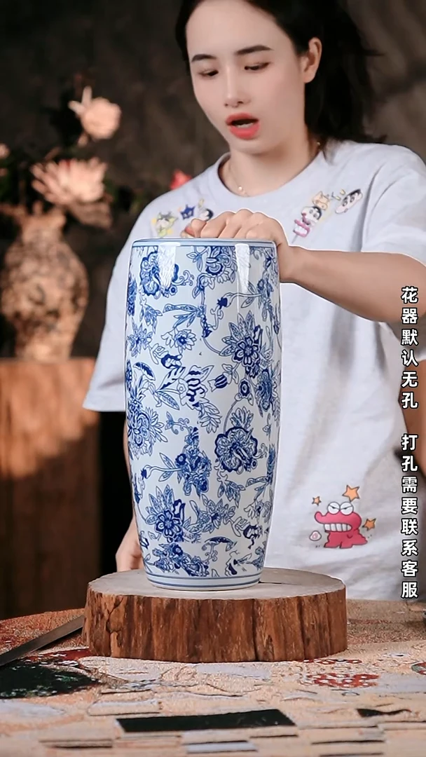 摆件景德镇高温陶瓷花器