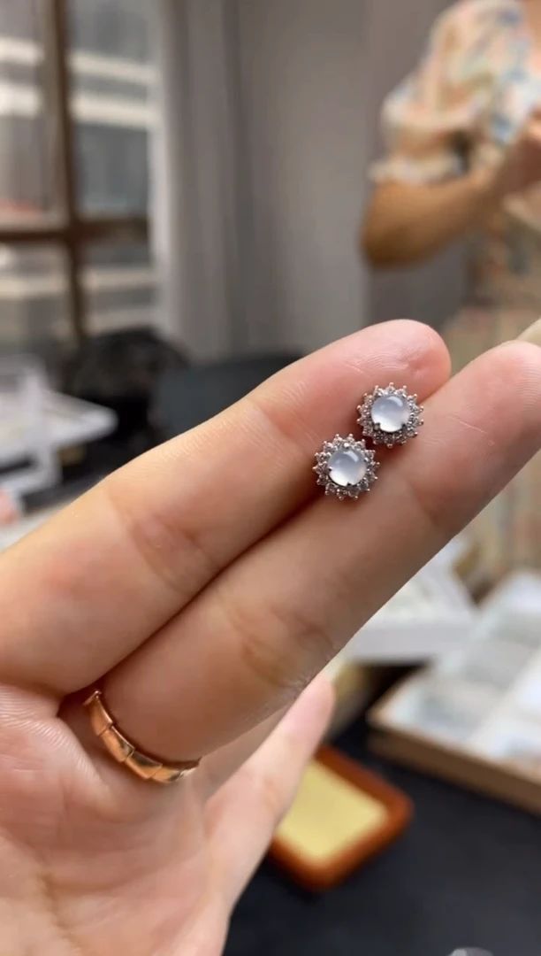 定制翡翠银S925镶嵌翡翠饰品~