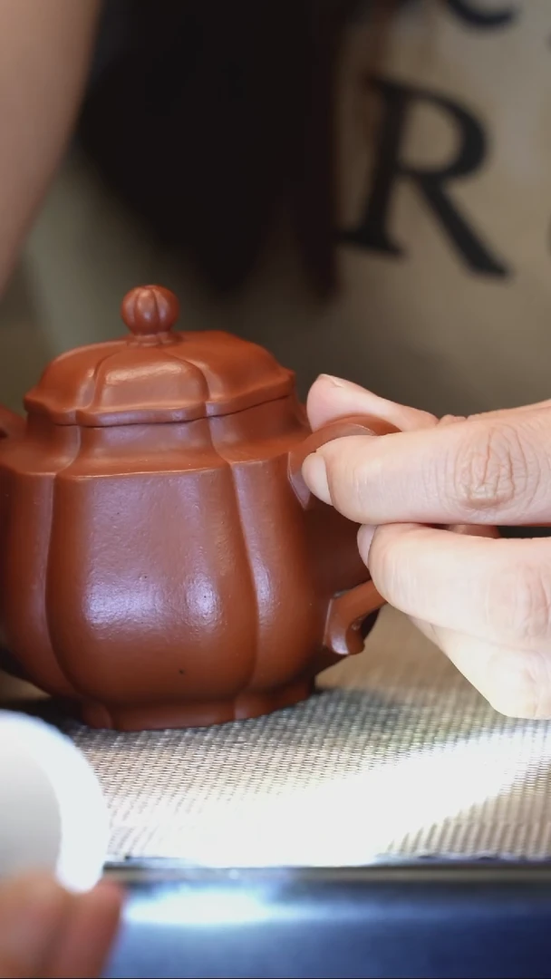 茶壶紫砂生砂筋纹风谣180cc微瑕