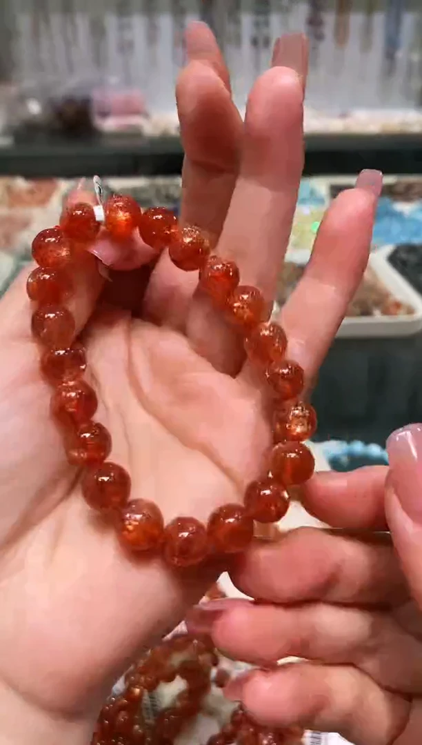 未镶嵌手串长石多样性发其一 金太阳9+