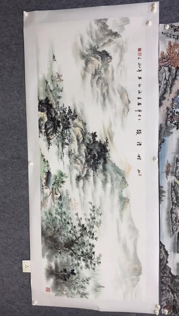 国画沈泳江 手绘 小六尺180*70cm