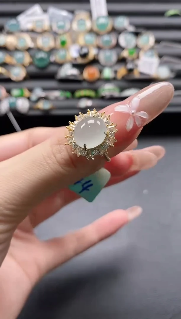 【闪购商品】翡翠戒指银S925镶嵌1111