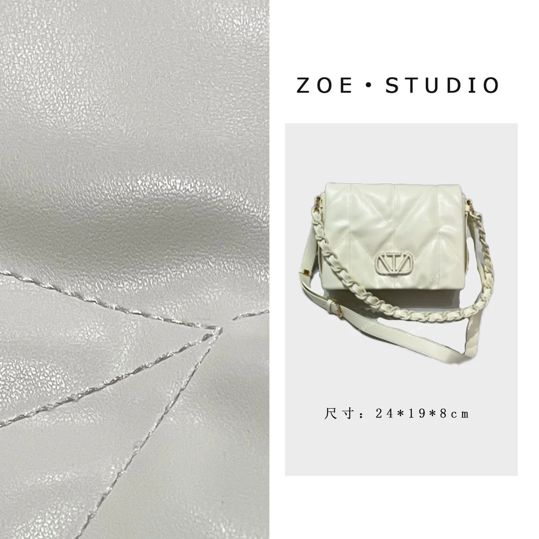 【佐伊甄选】ZT-95002-奶昔白轻奢女士时尚百搭小众单肩挎包拼色