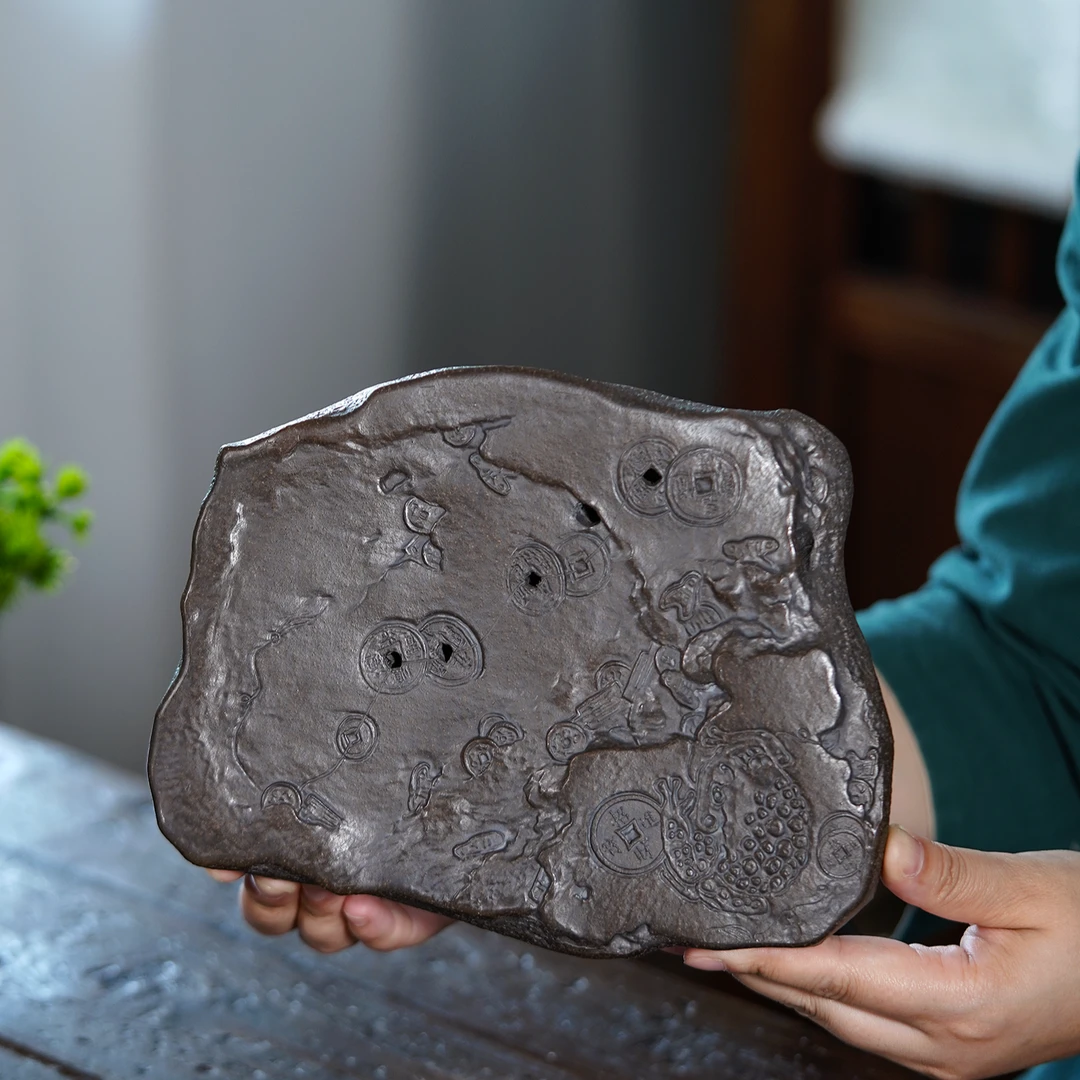 宜兴紫砂双层茶盘小茶盘家用茶桌储水式茶盘壶托干泡壶承茶壶托