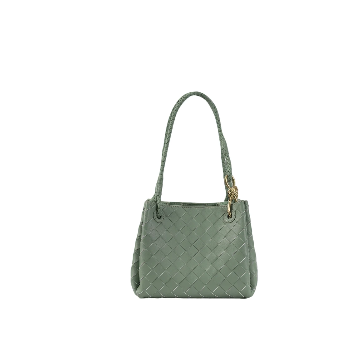 时尚轻奢8Q105薄荷绿编织包单肩腋下包斜挎女包