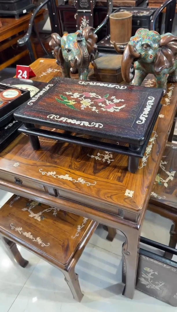 木紫檀喜鹊登梅小桌269.8888888888