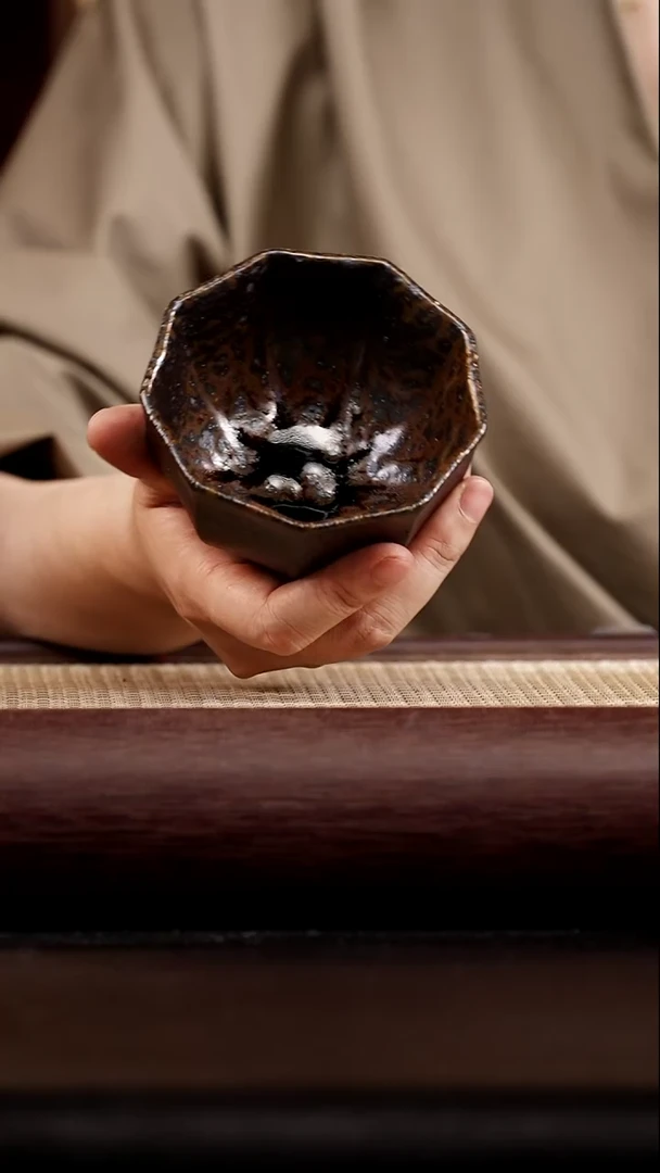 茶壶紫砂贵妃窑 紫砂壶28 崖柏木 九方杯