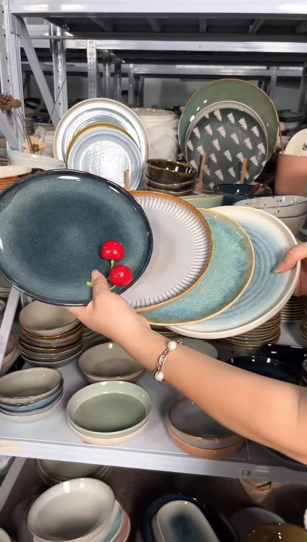 瓷片外贸尾货瑕疵满20包邮X4 小盘组合