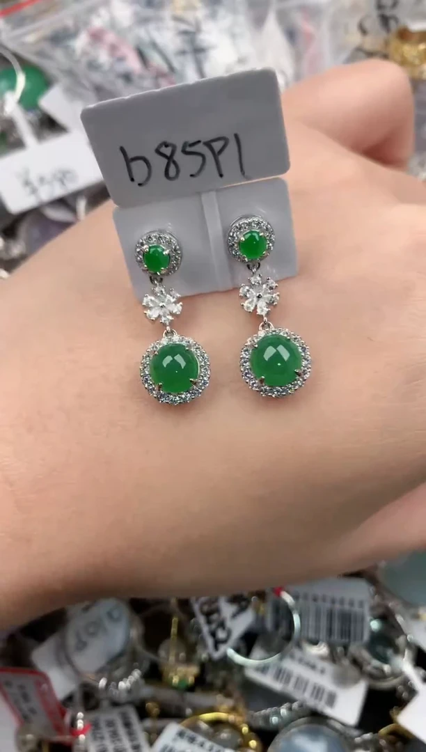 银S925镶嵌戒指翡翠888  3