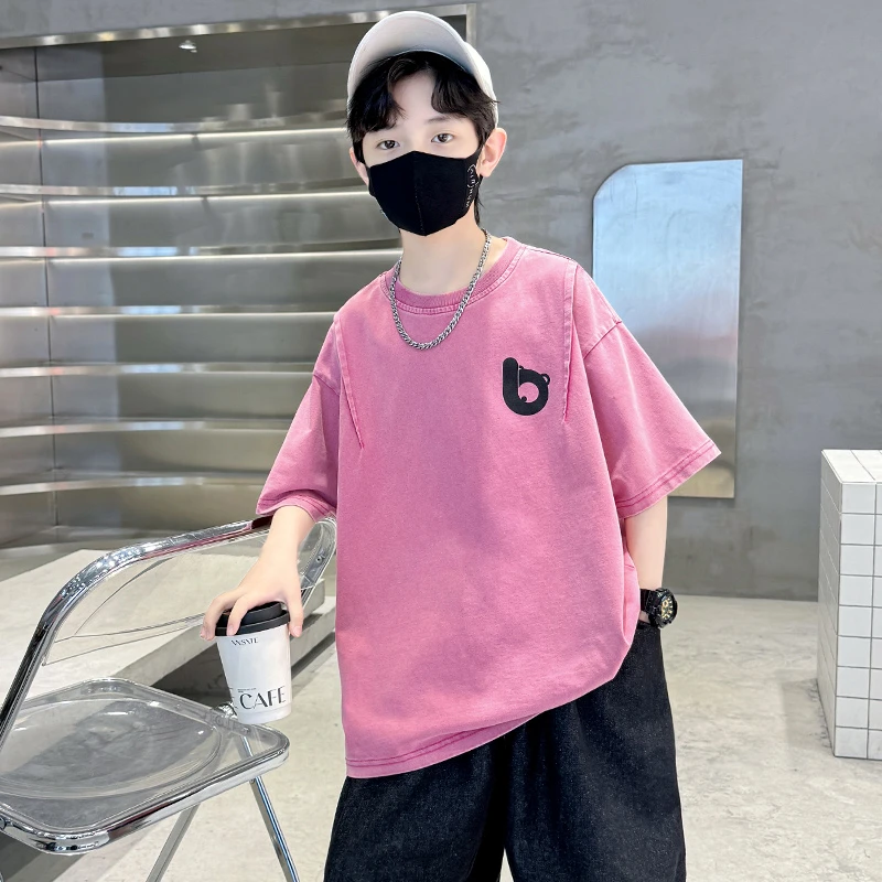 MK&UR.BV童装男童t恤短袖夏装2025新款儿童上衣中大童男孩纯棉潮t