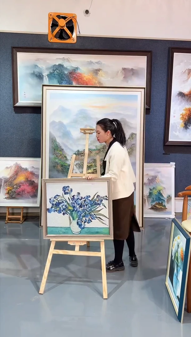 【闪购商品】油画114号 50*60 鸢尾花-手绘油画