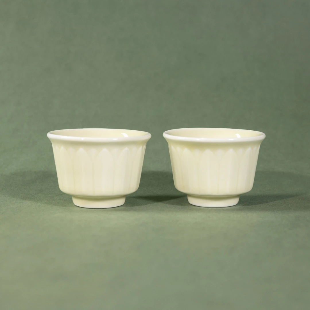 文竹杯  秘色釉  手工制作 60毫升