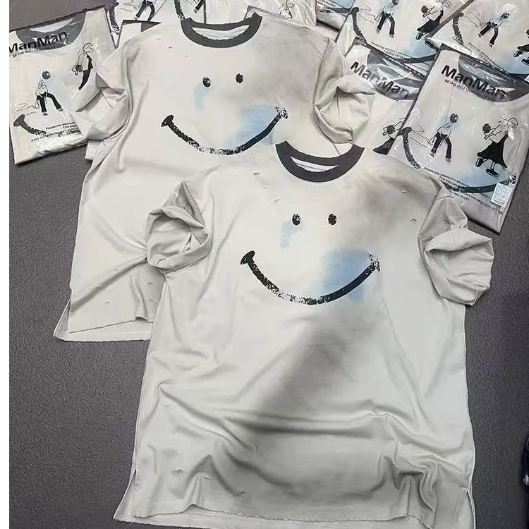 t恤女2025夏季新款韩版宽松洋气独特圆领套头休闲漂亮上衣10372