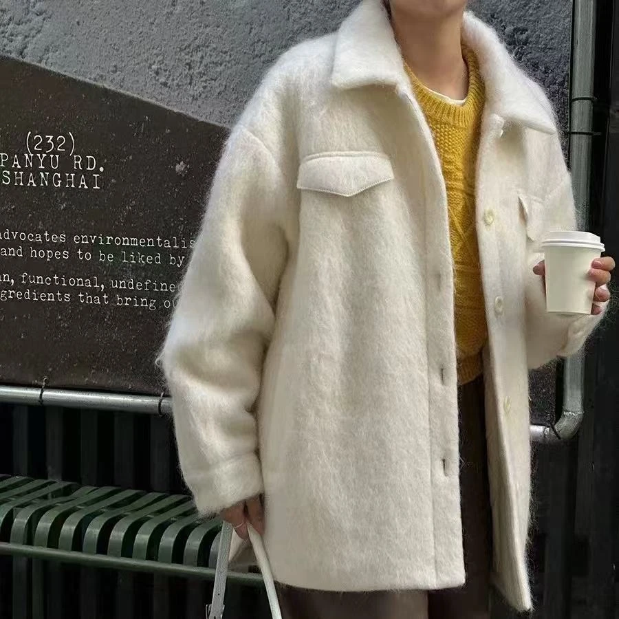 喜家外贸-高级感中长款外套毛呢上衣