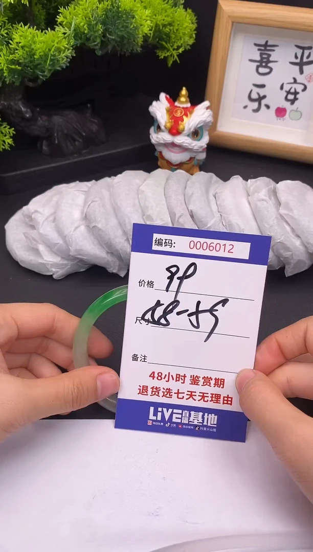 未镶嵌手镯翡翠0006012