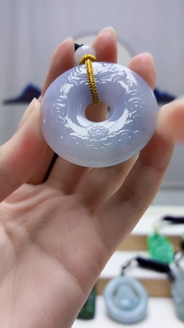 未镶嵌定制翡翠4898zm-毛货挂件扣子140